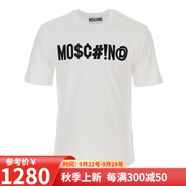 MOSCHINO莫斯奇諾男士字母印花休閑短袖T恤衫ZPA0713 7040七夕禮物 A1001 白色 46