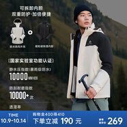 美特斯邦威（Meters Bonwe）男女拼色搖粒絨內(nèi)膽沖鋒衣25年春季新款時尚三防登山服 黑白組 三合一 XS 160