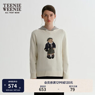 Teenie Weenie小熊女裝毛針織衫2025年秋季新款學(xué)院風(fēng)大熊套頭毛衣 象牙白 S
