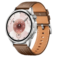 威千圖適用華為手表表帶GT6/6pro/GT5/5pro/Watch5/4pro/GT4真皮表帶46表盤平尾砂礫棕