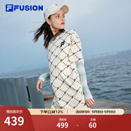 FILA FUSION 斐樂(lè)潮牌女子針織連衣裙夏新款寬松潮流運(yùn)動(dòng)裙子 仿古白-IV（寬松版型） L 170/88A