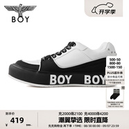 BOY LONDON春秋情侶款板鞋黑白拼接防水老鷹朋克時(shí)尚休閑鞋 N79009 白色 36