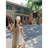 TAD小紅書(shū)同款楊楊YANGRUOYU【屋頂花園】提花長(cháng)袖洋裝法式別 米白色預售15個(gè)工作日內 XS