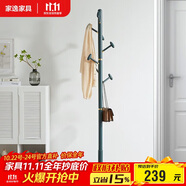 家逸衣帽架實木掛衣架輕奢衣服架子臥室衣架落地創(chuàng)意多掛鉤辦公衣架