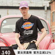 dickies 純棉短袖T恤男 情侶男女同款 印花休閑百搭上衣7087 7087黑色 常規(guī) 2XL
