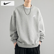 耐克（NIKE）衛衣男士25秋冬新款運動(dòng)服裝訓練上衣針織透氣套頭衫保暖圓領(lǐng)外套 063暗麻灰/曬圖退5 L （175/92A）