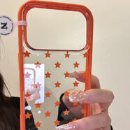 邦克仕（Benks）韓系糖果色邊框透底星星適用iphone17promax蘋(píng)果16pr手機殼15新款 橙邊框橙色星星 iPhone17Pro