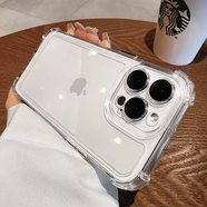 中掌柜第一衛(wèi)適用蘋果16promax手機(jī)殼新款iPhone17超薄透明15防摔14全包鏡頭13氣囊plus磁吸保護(hù)套12簡(jiǎn)約 全透明氣囊超強(qiáng)防摔高透原機(jī)美感 iPhone15Pro