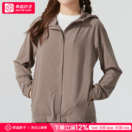耐克（NIKE）運動外套女裝 25秋季新款透氣輕盈休閑運動服時尚潮流風衣夾克 拒水面料/貂棕色/曬圖退10 S