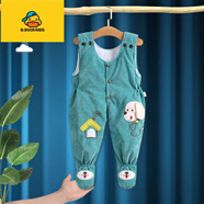 G.DUCKKIDS秋冬嬰兒棉褲6到12個(gè)月連腳褲薄款棉包腳背帶褲寶寶加厚開(kāi)檔外穿3