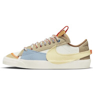 耐克（NIKE）女子板鞋W BLAZER LOW77 JUMBO運動鞋DX6043-171 白米藍色 37.5 