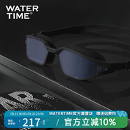 WATERTIME泳鏡高清防水防霧女鏡帽套裝備近視鍍膜大框游泳眼鏡男 巴黎夜色&Balloon Girl泳帽套裝 500度