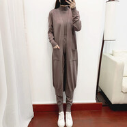 HUALIN FASHION歐洲站時尚女三件套秋冬潮 駝色 均碼
