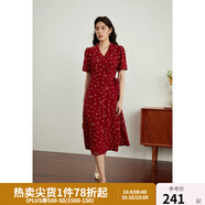 獨(dú)束大碼女裝法式小翻領(lǐng)連衣裙女夏季新款遮肉顯瘦雪紡裙子 紅色-長(zhǎng)款 4XL （尺碼：6）