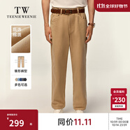 Teenie Weenie小熊男裝牛仔褲2025春季新款潮流美式復(fù)古修身錐形褲 卡其色 3XL