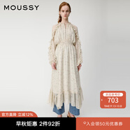 moussy 【歐陽(yáng)娜娜同款】女裝新款度假連衣裙028GAH30-6140 075花紋米色 M 00002