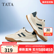 他她（TATA）男士阿甘男鞋復(fù)古德訓(xùn)鞋男運(yùn)動休閑鞋厚底板鞋小白鞋PCB01AM5 米/藍(lán) 41