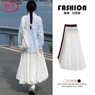 浪莎花苞裙子女2025新款日系甜美半身裙女設計感蓬蓬裙百搭a字燈籠裙