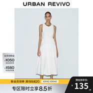 UR2025夏季新款女裝法式后背鏤空系帶無(wú)袖連衣裙UWM750050 本白 M