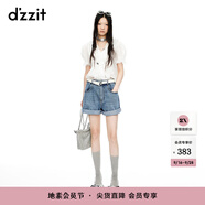 DZZIT地素短褲夏季夏季活力少女感牛仔褲女 藍(lán)色 XS
