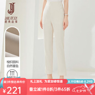 經(jīng)典故事（JANE STORY）經(jīng)典故事百搭休閑褲女新款2025夏高腰顯瘦長(zhǎng)褲通勤西褲職業(yè)西裝褲 T02 米杏色 XL