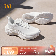 361°運(yùn)動(dòng)鞋女鞋秋季防潑水靈狐休閑軟底白色慢跑步鞋子女682532244-1