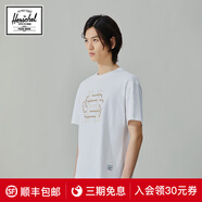 Herschel加拿大赫行 休閑運動圓領(lǐng)字母印花短袖T恤中性 經(jīng)典白色 XS