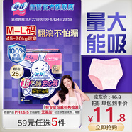 蘇菲超熟睡兔子安心褲超薄安睡褲衛生巾M~L均碼5條自營(yíng)官方旗艦店