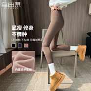 自由系打底褲女2025秋季新款羊駝絨加絨加厚鯊魚(yú)褲高腰提臀可外穿瑜伽褲