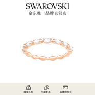 施華洛世奇（SWAROVSKI）  MATRIX 戒指 經(jīng)典閃亮輕奢飾品女七夕情人節(jié)禮物 鍍玫瑰金色 52mm-12號 5366583