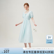 范思藍恩清新氣質(zhì)吊帶連衣裙女2024夏季新款無袖背心裙子12510 薄荷曼波 S