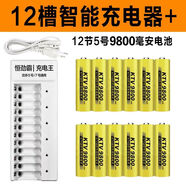 恒勁霸話(huà)筒充電電池5號7號大容量無(wú)線(xiàn)話(huà)筒KTV麥克風(fēng)專(zhuān)用五號七號可充電 12槽充電器+12節5號話(huà)筒專(zhuān)用款