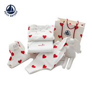 PETIT BATEAU法國小帆船童裝新生兒嬰幼兒禮盒滿(mǎn)月百天5件套裝禮盒ECRHJD01 73cm