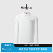 比音勒芬（Biemlfdlkk）【雙面功能面料】春秋男上衣輕商務(wù)休閑百搭多色柔軟POLO衫打底衫 08白色 XL