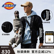 dickies棉服 男女同款左袖字母印花易穿搭棒球夾克8131 黑色 M