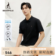 beanpole濱波【涼感】2025春夏新款男士索羅娜涼感T恤polo衫 黑色 XL 185/100A