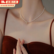 栢啟歆法式施家小米珠項(xiàng)鏈女輕奢氣質(zhì)仿珍珠鎖骨鏈2025新款愛心吊墜頸鏈 愛心珍珠項(xiàng)鏈