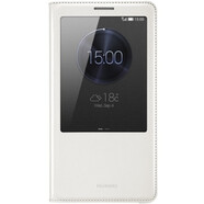 華為(HUAWEI)mate7原裝皮套 手機(jī)殼翻蓋式皮套 開窗休眠保護(hù)套 防摔后殼 個(gè)性男女 原廠 mate7原裝皮套-白色