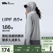 蕉下（beneunder）防曬衣女春夏涼感防紫外線(xiàn)新款AL818遠山灰S
