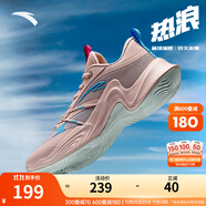 安踏（ANTA）KT3team|籃球鞋男秋冬湯普森防滑減震學(xué)生男士實戰(zhàn)運動鞋子 【熱浪-皮網(wǎng)】光暈粉/碧落藍(lán)-5 44.5