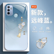 靜微適用OPPOA32手機殼OPPOA33新款保護套A32液態(tài)玻璃A33硅膠軟殼OPPO防摔外殼高級感可愛(ài)ins風(fēng)女士款 【遠峰藍-好運葫蘆】清爽玻璃殼 OPPO A32