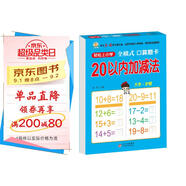 幼小銜接一日一練 20以?xún)燃訙p法（全橫式 口算題卡）輕松上小學(xué)全套整合教材 大開(kāi)本 適合3-6歲幼兒園 一年級 幼升小數學(xué)練習?