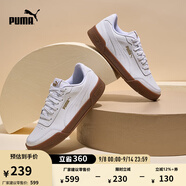 彪馬（PUMA）經(jīng)典復古透氣小白鞋男女簡約百搭休閑板鞋CARACAL 369863 白-金色-06 37.5