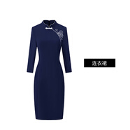 茲仕貓季職業(yè)空姐大衣新款感珠寶店禮賓接待工作服羊毛呢子外套女 連衣裙 S