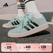 adidas「面包鞋」GRAND COURT BASE 00s休閑低幫板鞋男女阿迪達(dá)斯   薄荷綠/黑色/漢玉白   39