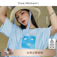 Pure:Moment:24年夏季商場(chǎng)同款淺藍短袖針織衫4F4100961 淺藍 S