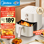 美的（Midea）空氣炸鍋免翻面 2025年新款家用大容量 6L經(jīng)典旋鈕 空氣炸鍋微波爐烤箱一體機三合一KZE6016