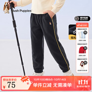 暇步士（Hush Puppies）童裝兒童褲子男女大童新款簡約舒適百搭休閑長褲 藏藍F款偏厚款 120