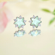 XUPING旭平首飾仿摩卡系列時(shí)尚時(shí)尚星星日常百搭耳釘送生日禮物X001111927 綠色