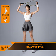 Monster Guardians 網(wǎng)球裙女 運動半裙自帶安全打底拉鏈口袋高腰顯瘦防走光網(wǎng)球服 灰色短裙（升級款） 自帶安全打底 M